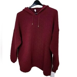 Ideology Womens 3X  Plus Size Side-Zip Hoodie - Cherry pie -  NWT